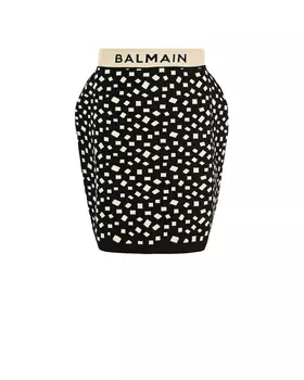 Черная юбка с поясом-резинкой Balmain детская