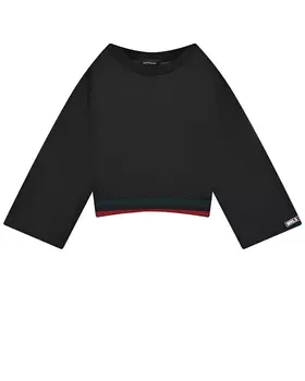 Черная укороченная толстовка Monnalisa детская