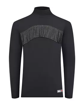 Черная водолазка с бахромой из стразов Monnalisa детская