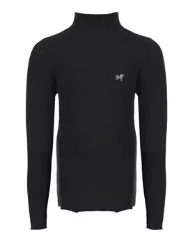 Черная водолазка с логотипом из страз Monnalisa детская