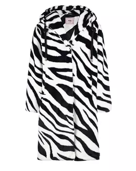 Черно-белая шуба из эко-меха Glox детское