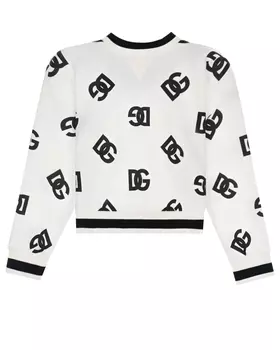 Черно-белая толстовка с лого Dolce&amp;Gabbana детское