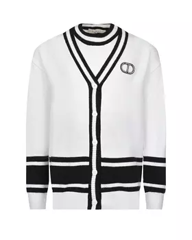 Черно-белый трикотажный комплект: топ и кофта TWINSET детское