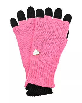 Черно-розовые перчатки 2 в 1 Il Trenino детское