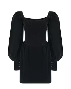 Черное бархатное платье ALINE