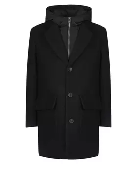 Черное пальто с капюшоном Antony Morato детское
