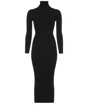 Черное платье c рукавами LA ROCHE Pietro Brunelli