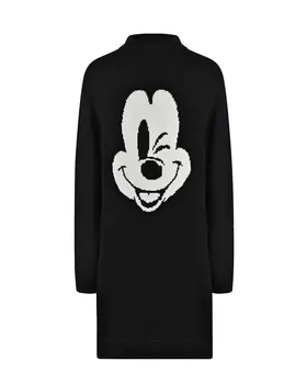 Черное платье с декором "Микки Маус" Saint Barth детское