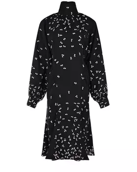 Черное платье с принтом "ландыши" No. 21