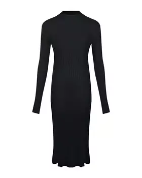 Черное платье с вырезом на спине MRZ