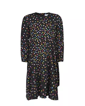 Черное платье в разноцветный горошек Stella McCartney детское