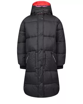 Черное стеганое пальто с капюшоном Stella McCartney детское