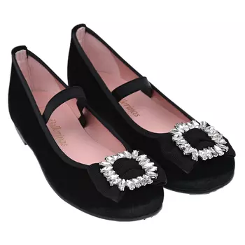 Черные бархатные туфли Pretty Ballerinas детские