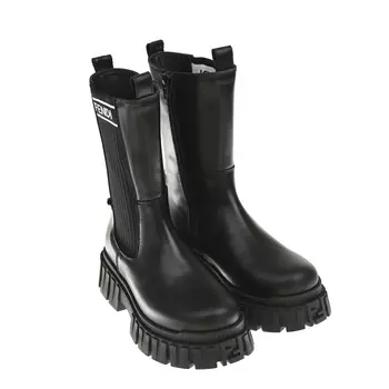 Черные ботинки с эластичной вставкой Fendi детские