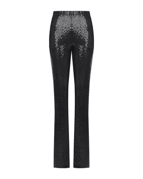 Черные брюки с пайетками MSGM