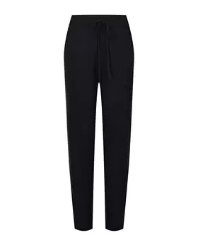 Черные брюки с поясом на кулиске Deha