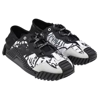 Черные кроссовки NS1 с лого Dolce&amp;Gabbana детские