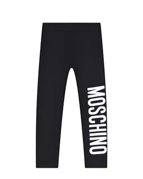 Черные леггинсы с принтом Moschino детские