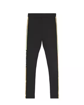 Черные леггинсы с золотыми лампасами Balmain детские