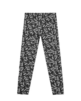Черные леггинсы со сплошным принтом "MM6 fragile" MM6 Maison Margiela детские