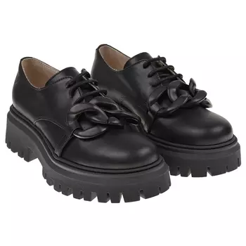 Черные лоферы с цепью в тон Florens детские