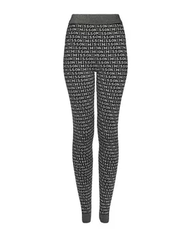 Черные шерстяные леггинсы с лого Missoni