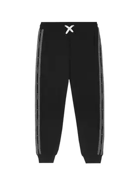 Черные спортивные брюки с лампасами-цепями Givenchy детские