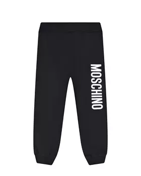 Черные спортивные брюки с лого Moschino детские