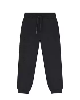 Черные спортивные брюки с лого в тон MSGM детские