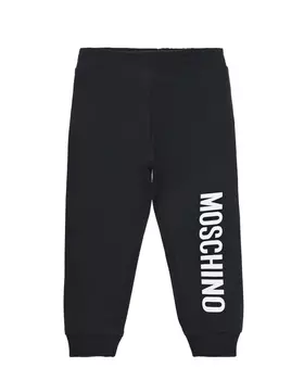 Черные спортивные брюки с логотипом Moschino детские