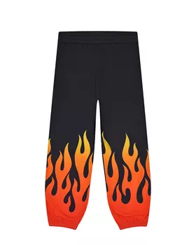 Черные спортивные брюки с принтом "hot wheels" Stella McCartney детские