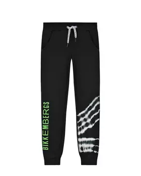 Черные спортивные брюки с принтом tie-dye Bikkembergs детские