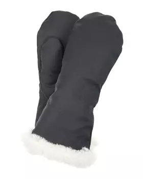 Черные варежки с меховой отделкой Plooml детские