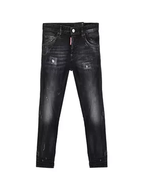 Черные выбеленные джинсы Dsquared2 детские