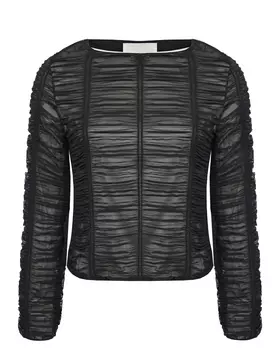 Черный блузон с драпировкой ROHE