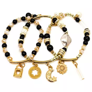 Черный браслет с декором Tais детский