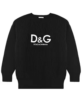 Черный джемпер из шерсти Dolce&amp;Gabbana детский