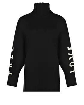 Черный джемпер из смесовой шерсти 5 Preview