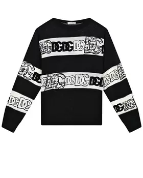 Черный джемпер с белыми полосками Dolce&amp;Gabbana детский