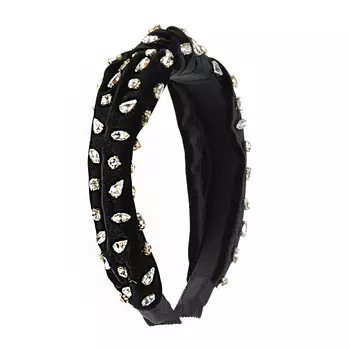 Черный ободок со стразами Monnalisa детский