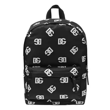 Черный рюкзак с белым лого, 34x28x10 см Dolce&amp;Gabbana детский