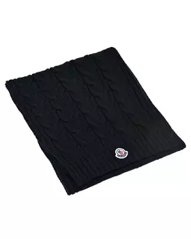 Черный шарф из шерсти, 145x28 см Moncler детский