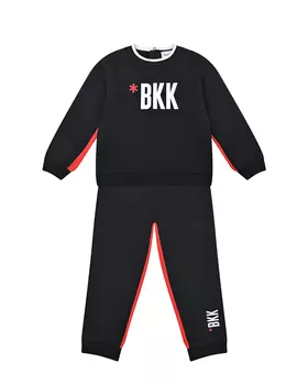Черный спортивный костюм с красными вставками Bikkembergs детский