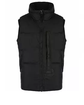 Черный стеганый жилет Stone Island детский