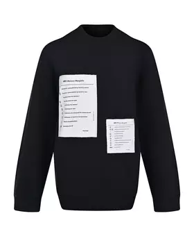Черный свитшот с патчами MM6 Maison Margiela