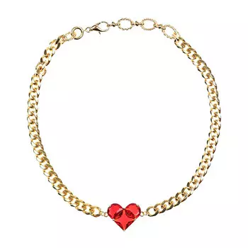 Чокер из латуни с сердцем I Love Cameo