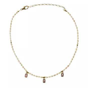 Чокер из жемчуга с натуральными камнями I Love Cameo