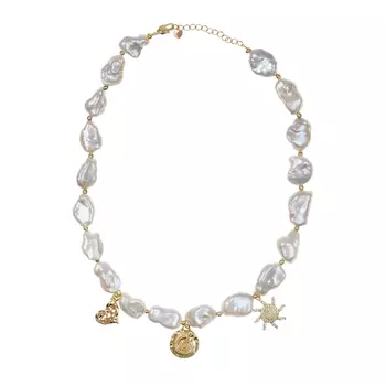 Чокер, жемчуг I Love Cameo