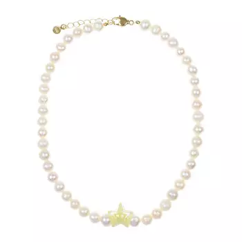 Чокер, жемчуг/пластик/сплав латуни I Love Cameo