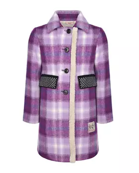 Драповое пальто в клетку No. 21 детское